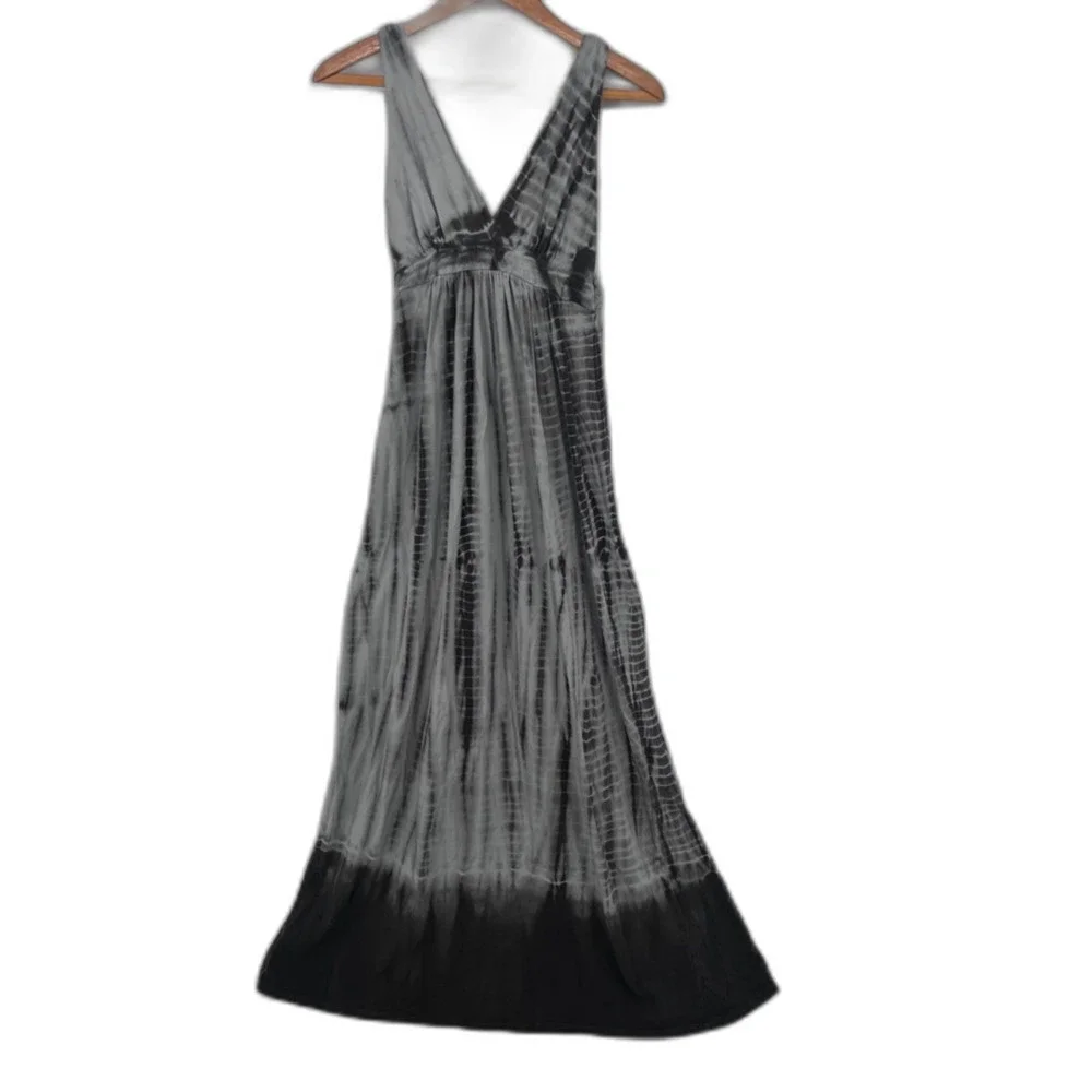 Romeo & Juliet Couture Sleeveless‎ Vneck Tie Dye Ombre Boho Beachy Dress Sz LG